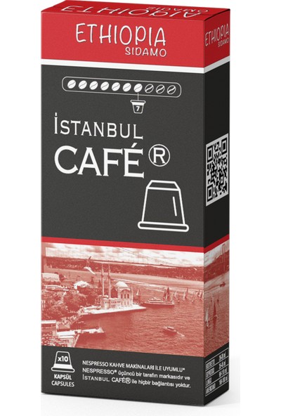 İstanbul Cafe® Nespresso® Uyumlu Kapsül Kahve Ethiopia 10 Kapsül