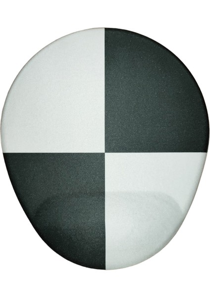 Siyah Beyaz Mouse Pad Bilek Destekli