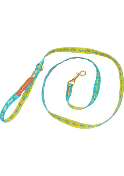 Köpek gezdirme tasması küçük ırk pati figürlü kolon uzunluk:120cm genişlik:1,5cm kalınlık:3mm dog leash B3-2