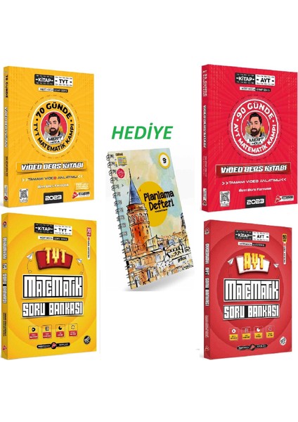 70 Günde TYT Matematik Kampı Video Ders Kitabı-90 Günde AYT Matematik Kampı Video Ders Kitabı-TYT Matematik Soru Bankası -AYT Matematik Soru Bankası- Grikoç Planlama Defteri