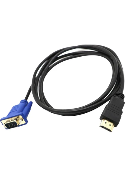 Pc Tv Setleri Için HDMI Erkek - VGA 15 Pin Video Dönüştürücü Adaptör Kablosu (Yurt Dışından)