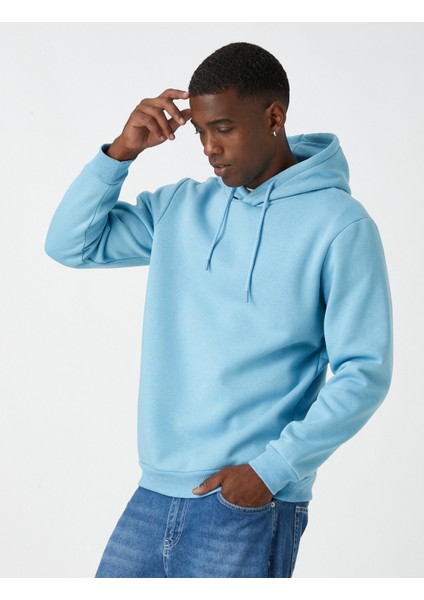 Basic Kapşonlu Sweatshirt