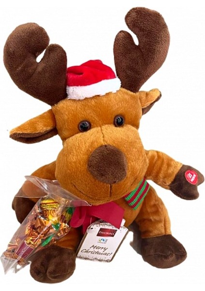 Plush Deer With Music And Chocolate