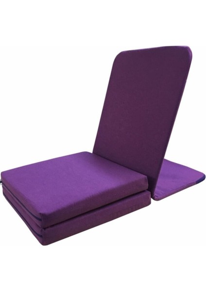 Çift Minderli Meditasyon Sandalyesi - Çift Minderli Back Jack - Mor