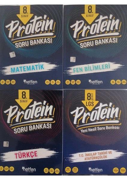 8. Sınıf LGS Protein 4'lü Soru Bankası Seti