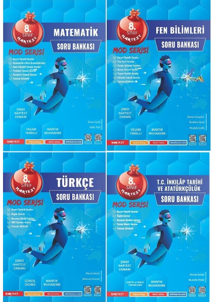8. Sınıf LGS Mod 4'lü Soru Bankası Seti - Nartest Yayınevi Mod