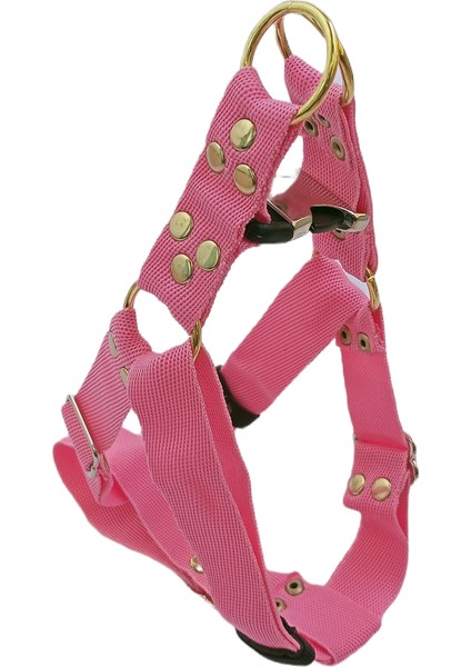 Köpek göğüs tasması küçük ırk yumuşak pembe kolon genişlik:2,5cm göğüs ölçüsü:35-60cm ayarlamalı dog harness GT3-10