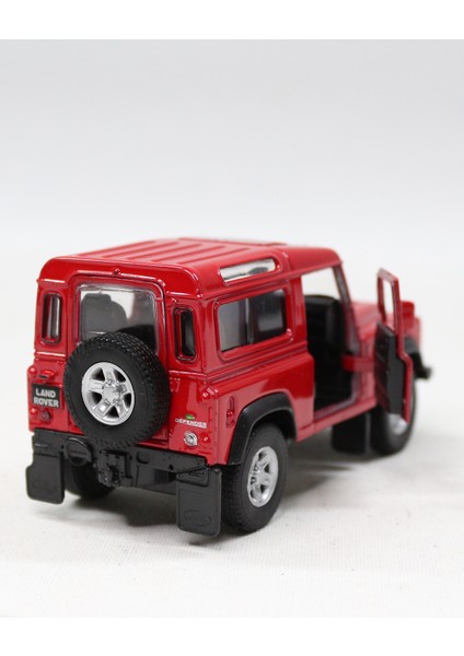 Land Rover Çek Bırak Metal Oyuncak Araba 10 cm Kırmızı