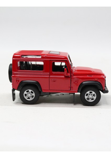Land Rover Çek Bırak Metal Oyuncak Araba 10 cm Kırmızı