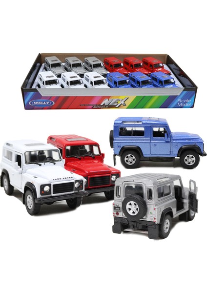 Land Rover Çek Bırak Metal Oyuncak Araba 10 cm Kırmızı