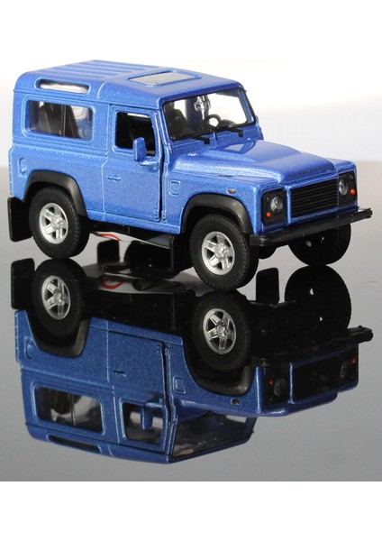 Land Rover Defender Mavi Çek Bırak Metal Model Oyuncak Araba 12 cm