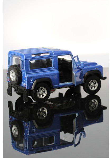 Land Rover Defender Mavi Çek Bırak Metal Model Oyuncak Araba 12 cm