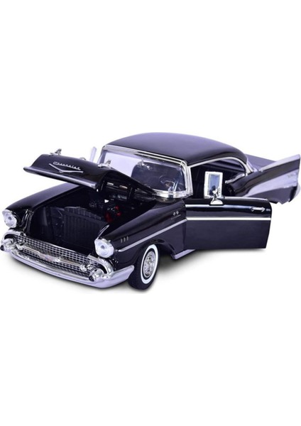 1957 Chevy Bel Air Siyah 1:18 Model Araba modelleri