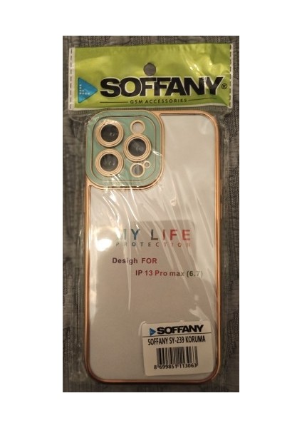 Iphone 13PRO Max Kılıf Renkli Kenar Şeffaf Silikon