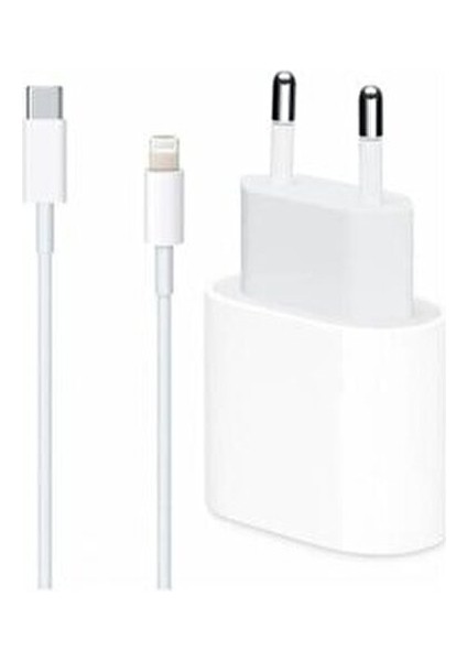 Apple Iphone 11 - 11 Pro Max - 12 - 12 Pro Uyumlu Hızlı Şarj Aleti Seti 20W Adaptör + USB C 1m Kablo