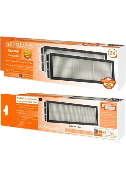 Xiaomi Roborock S6 S60/S65 Serisi S6 Maxv - S6 Pure Hepa Filtre 2'li Paket modelleri