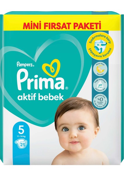 Bebek Bezi Aktif Bebek 5 Beden 26 Adet Junior Paketi