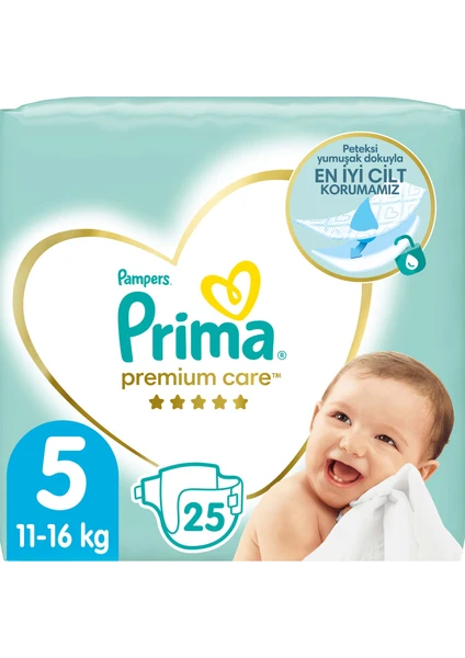 Bebek Bezi Premium Care 5 Beden 25 Adet Junior Ekonomi Paketi