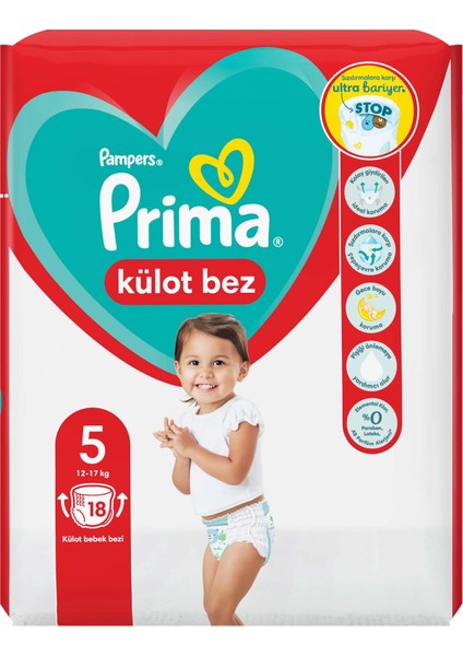 Külot Bebek Bezi 5 Beden 18 Adet Junior Tekli Paket