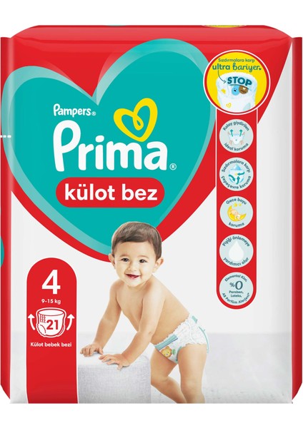 Külot Bebek Bezi 4 Beden 21 Adet Maxi Tekli Paket