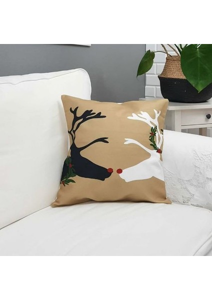 Yılbaşı Temalı Kırlent Kılıfı 43X43CM