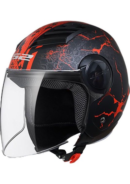 Aırflow Snake Mat Siyah-Kırmızı Kask