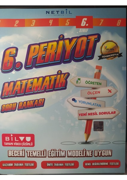 Netbil Yayınları 6. Sınıf Matematik Periyot Soru Bankası Güncellenmiş Yeni Baskı