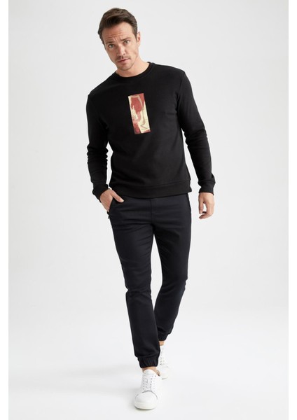 Modern Fit Bisiklet Yaka Sweatshirt Y4514AZ22AU indirimleri