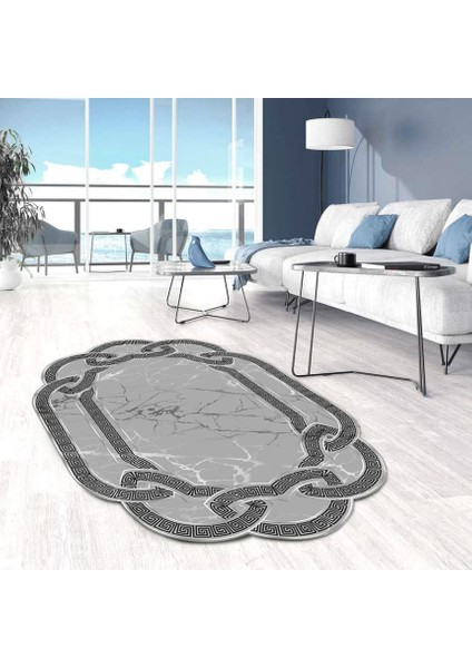 Pvc Taban Makinede Yıkanabilir Dekaratif Salon Mutfak Yatak Odası Halısı CEYDA-1051
