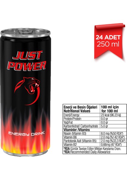 Enerji İçeceği, 250 ml (24'lü Paket, 24 adet x 250 ml) indirimleri