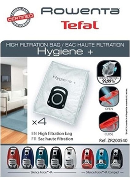 Hygiene Tefal Elektrik Süpürge Sentetik Toz Torbası 5 Li Paket 1. Kalite