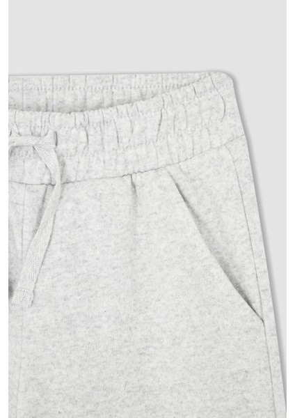 Kız Çocuk Gri Jogger Standart Fit Okul Eşofman Altı Y1078A622AU