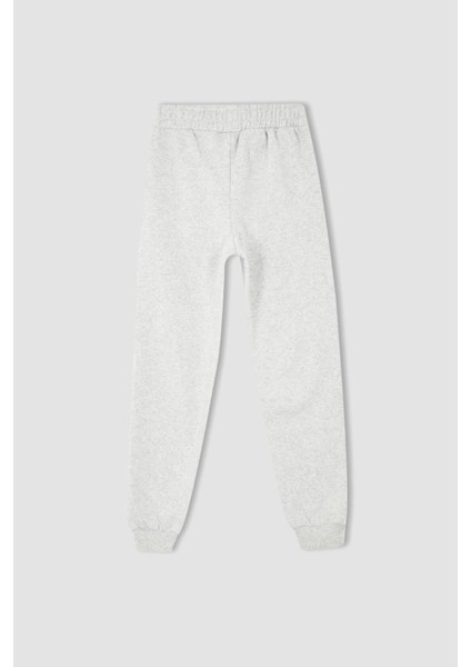Kız Çocuk Gri Jogger Standart Fit Okul Eşofman Altı Y1078A622AU