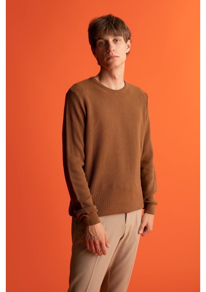 Slim Fit Bisiklet Yaka Triko Kazak X7392AZ22AU