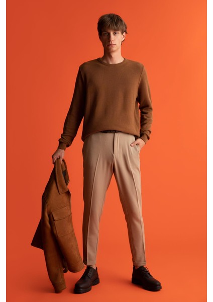 Slim Fit Bisiklet Yaka Triko Kazak X7392AZ22AU fiyatları