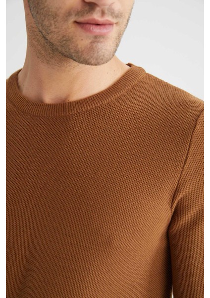 Slim Fit Bisiklet Yaka Triko Kazak X7392AZ22AU