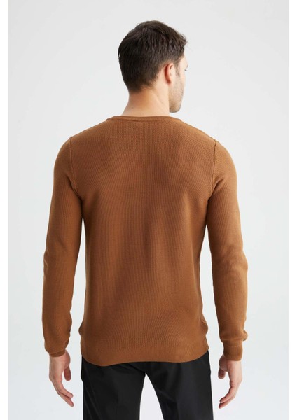 Slim Fit Bisiklet Yaka Triko Kazak X7392AZ22AU