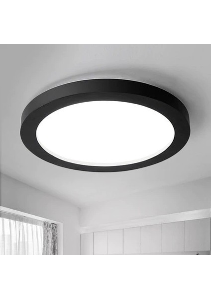 Cata 18 Watt Siyah Kasa Beyaz Işık Sıva Üstü Yuvarlak LED Panel (CT-5235)