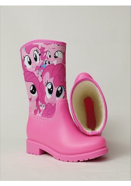 My Little Ponny Baskılı Pembe Su Geçirmeyen Kız Çocuk Yağmur Çizmesi modelleri