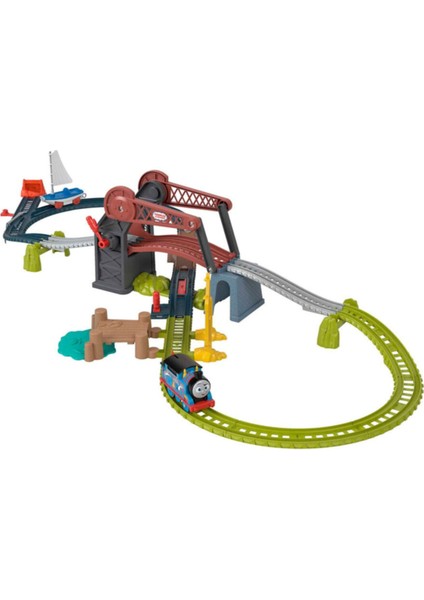 Thomas ve Arkadaşları Thomas ve Skiff Açılır Köprü Macerası Motorlu Trenli HGX65