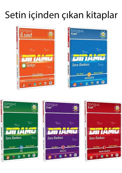 Tonguç Yayınları 6. Sınıf Tüm Dersler Dinamo Soru Bankası Seti -(Kafa Defteri) fiyatları