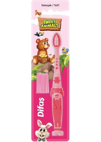 Sweet Animals Yumuşak Diş Fırçası Pembe