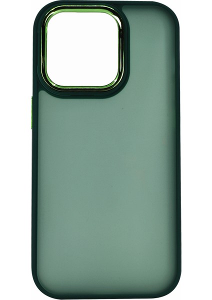 Apple iPhone 14 Pro Uyumlu Metal Kamera Çerçeveli Arka Koruma