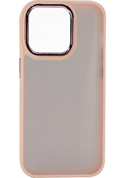 Apple iPhone 14 Pro Uyumlu Metal Kamera Çerçeveli Arka Koruma