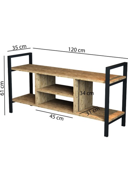 Raflı Tv Ünitesi Atlantik Çam