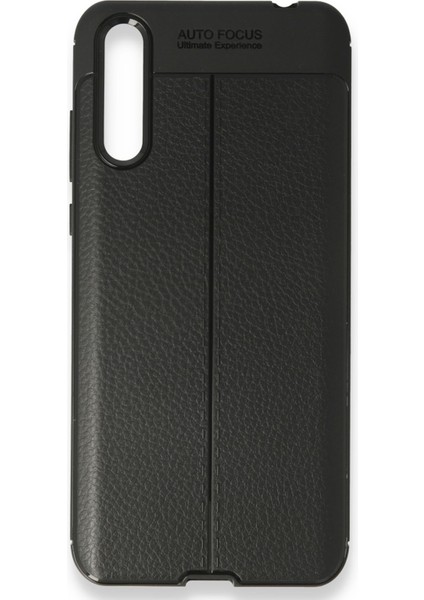 Huawei P Smart S Kılıf Focus Derili Silikon - Siyah