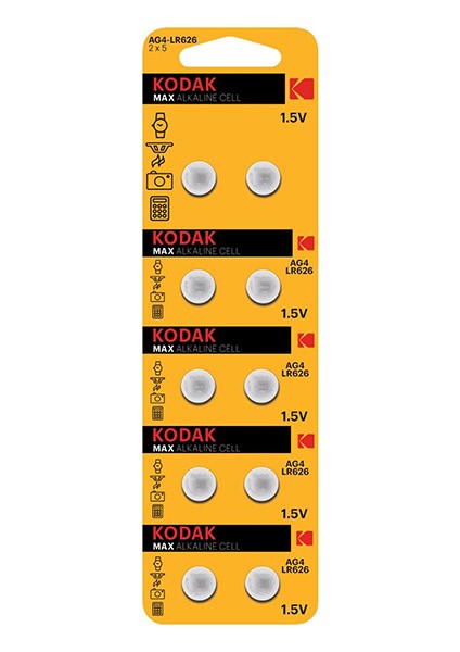 Max Alkaline AG4LR626 Düğme Pil 10'lu