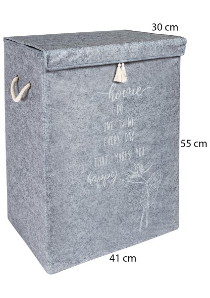 Keçe Kapaklı Çok Amaçlı Mega Kutu Gri 55X41X30 cm fiyatları