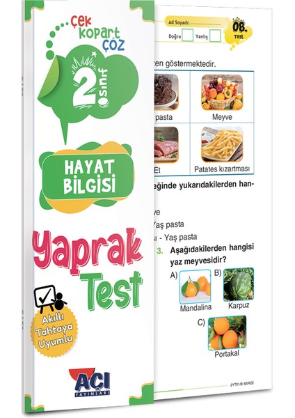 2. Sınıf Hayat Bilgisi Çek Kopart Yaprak Test