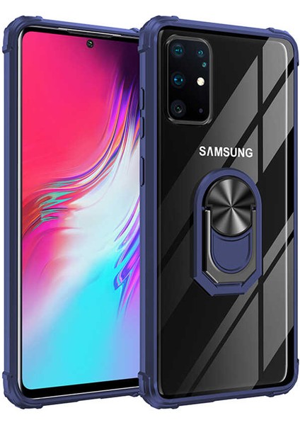 Samsung Galaxy S20 Plus Kılıf Arkası Şeffaf Köşeleri Renkli Tank Kılıf